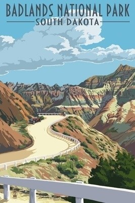 Vintage Road Scene Items 33431