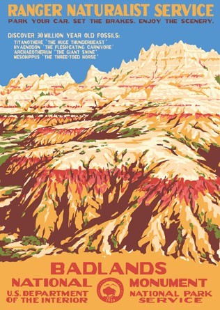 Badlands WPA poster 203- #9 poster