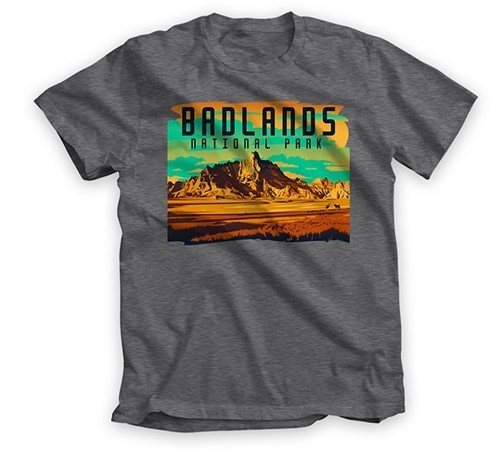 Badlands on Heather Gray Shirt GS-GXXL