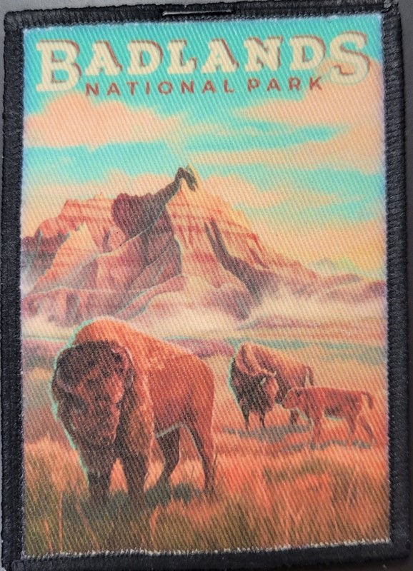 Lantern Press Vintage 3 Bison Patch 744252506315